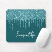 Name des aquamarinen Glitzer Mousepad (Mit Mouse)