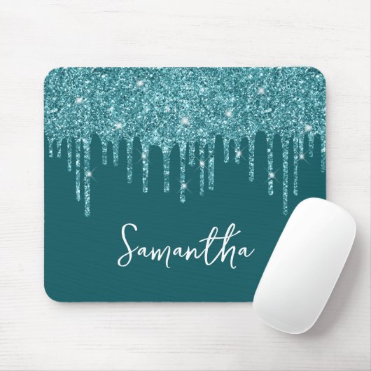 Name des aquamarinen Glitzer Mousepad (Mit Mouse)