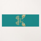 Name des aquamarinen Goldschmetterlings Yogamatte (Vorderseite (Horizontal))