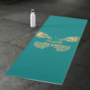 Name des aquamarinen Goldschmetterlings Yogamatte