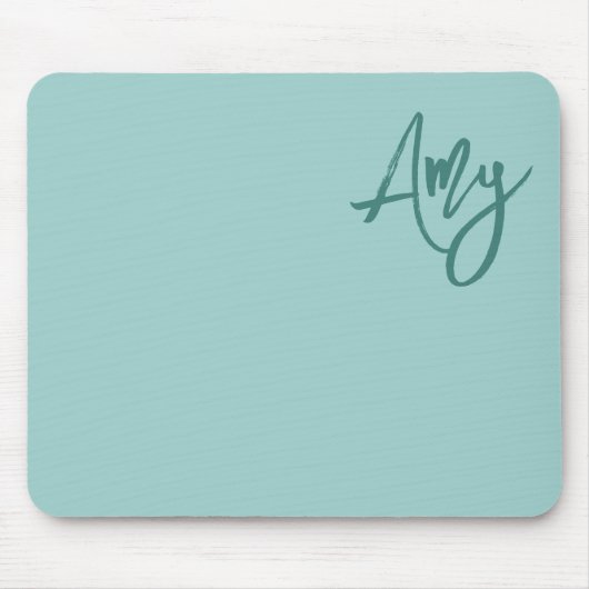 Name des Aquamarinen Pinselschreibers für Licht un Mousepad (Vorne)