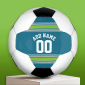 Name des Aquamarinen Sports Jersey und der grünen  Fußball