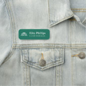 Name des Aquamarinen Unternehmens Namensschild (Beispiel)