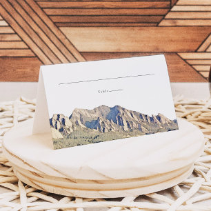 Name des Aquarellboulder Colorado Flatironen Platzkarte