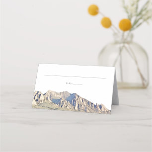 Name des Aquarellboulder Colorado Flatironen Platzkarte