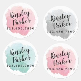 Name des Aquarellskriptes Eisen Etiketten