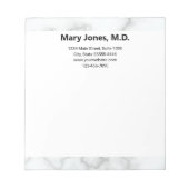 Name des Arztes Anschrift Telefonmarbelgrenze Notizblock (Vorderseite)