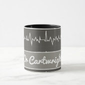 Name des Arztes Ekg EKG Medizinisches Herzgeschenk Tasse (Zentrum)