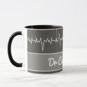 Name des Arztes Ekg EKG Medizinisches Herzgeschenk Tasse (Links)