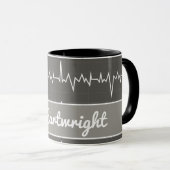 Name des Arztes Ekg EKG Medizinisches Herzgeschenk Tasse (VorderseiteRechts)