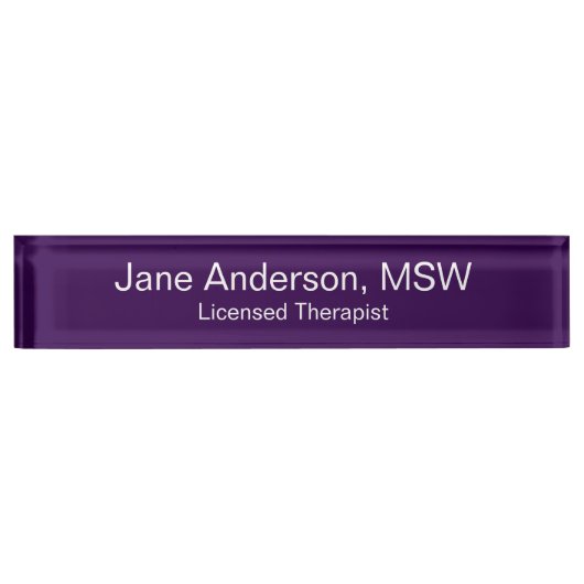 Name des Arztes Lila Weiße Ärztekammer Namensplakette (Vorderseite)