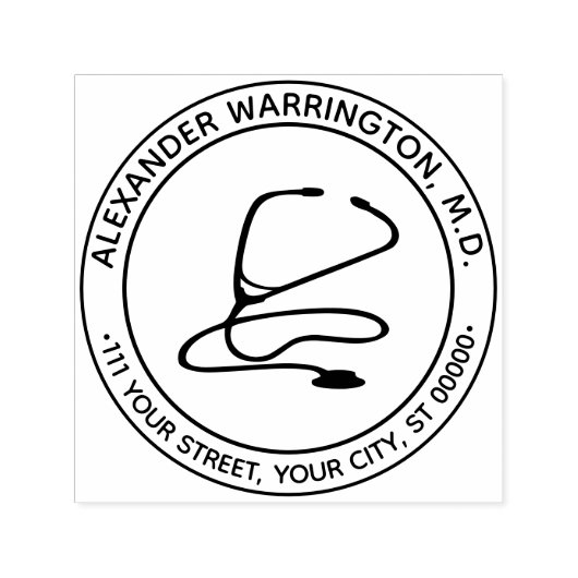 Name des Arztes Nurse Stethoscope Permastempel (Design)