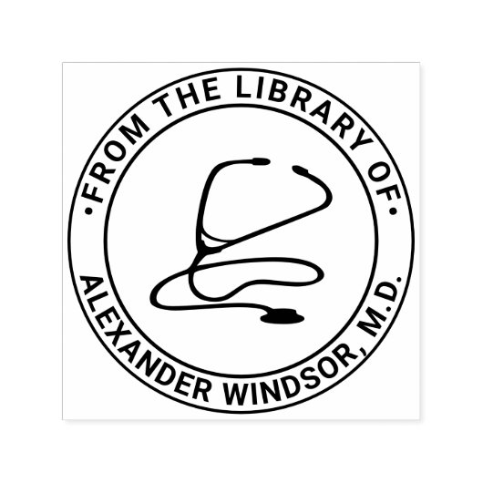 Name des Arztes Nurse Stethoscope Permastempel (Design)