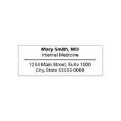 Name des Arztes/Rücksendeadresse des Titels Permastempel (Design)