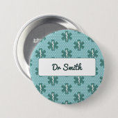 Name des Arztes Symbol Medizinisches Geschenk Button (Vorne & Hinten)