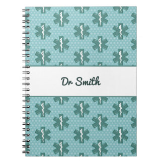 Name des Arztes Symbol Medizinisches Geschenk Notizblock