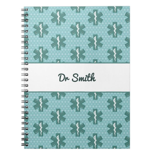 Name des Arztes Symbol Medizinisches Geschenk Notizblock (Vorderseite)