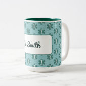 Name des Arztes Symbol Medizinisches Geschenk Zweifarbige Tasse (VorderseiteRechts)