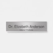 Name des Arztes und Imitate der Spezialität Silber Türschild (Vorderseite )