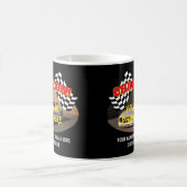 Name des Autos Foto-Textes, Champions Sieger-Flagg Kaffeetasse (Mittel)