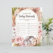 Name des Baby Animals Baby Shower Game (Stehend Vorderseite)