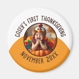 Name des Baby-Fotos für den ersten Erntedank hinzu Magnet