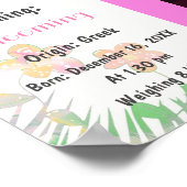 Name des Baby-Fotos Poster (Ecke)