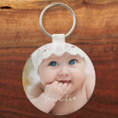 Name des Baby-Fotos Schlüsselanhänger (Vorderseite)