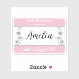 Name des Baby Hospital-Kennzeichen des Neugeborene Aufkleber