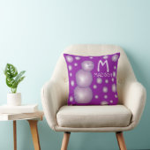 Name des Baby Initial 3D Ball Moon Lila Snowman Do Kissen (Stuhl )