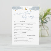 Name des Baby Song Game Twinkle Little Star Einladung (Stehend Vorderseite)