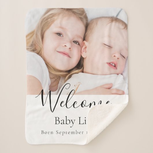 Name des Babys, das ein Foto hat Sherpadecke (Vorderseite)