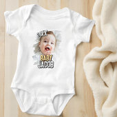 Name des Babys Modernes, einfaches Grunge Custom B Baby Strampler