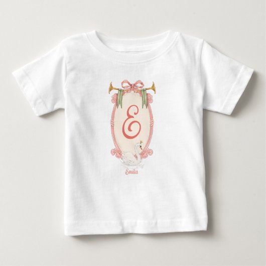Name des Babys - Swan Princess Baby T-shirt (Vorderseite)