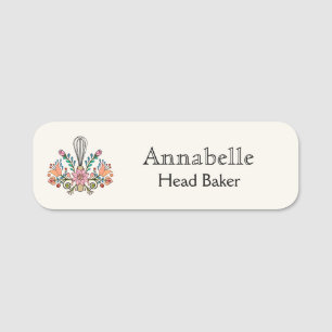 Name des Bäckers Namensschild