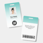 Name des Bar des Aqua Employee Foto Ausweis (Vorder- & Rückseite)