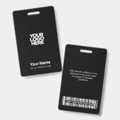 Name des Bar des Logos für eine schwarze Firma Ausweis (Vorder- & Rückseite)