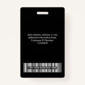 Name des Bar des Logos für eine schwarze Firma Ausweis (Rückseite)