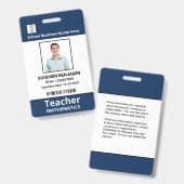 Name des Bar für Berufliche Mitarbeiter in der Sch Ausweis (Vorder- & Rückseite)