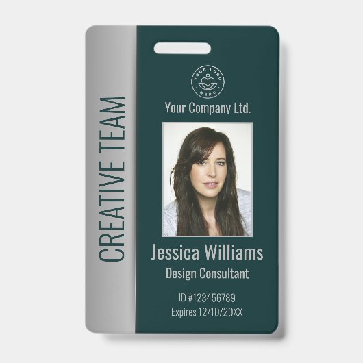 Name des Bar für das benutzerdefinierte Employee-F Ausweis (Front)