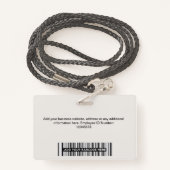 Name des Bar für das benutzerdefinierte Foto Ausweis (Rückseite mit Schlüsselband)