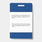 Name des Bar für das Logo des benutzerdefinierten Ausweis (Rückseite)