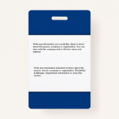 Name des Bar für das Logo des benutzerdefinierten Ausweis (Rückseite)