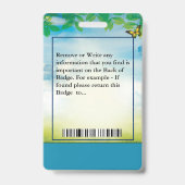 Name des Bar für das Logo des benutzerdefinierten  Ausweis (Rückseite)