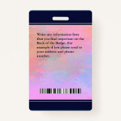 Name des Bar für das Logo des benutzerdefinierten Ausweis (Rückseite)