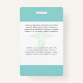 Name des Bar für das Logo des benutzerdefinierten  Ausweis (Rückseite)