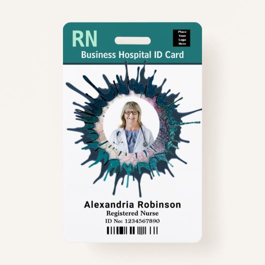 Name des Bar für das Logo des benutzerdefinierten  Ausweis (Vorderseite)