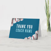 Name des Baseball-Coaches Dankeskarte (Vorderseite)