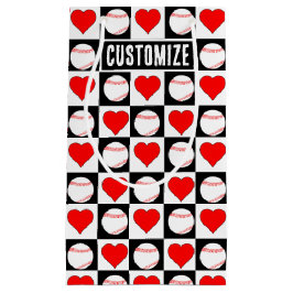 Name des Baseball-Players oder Personalisierter Te Kleine Geschenktüte