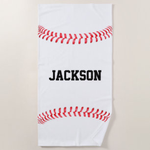 Name des Baseball-Players, Teamname oder Text benu Strandtuch